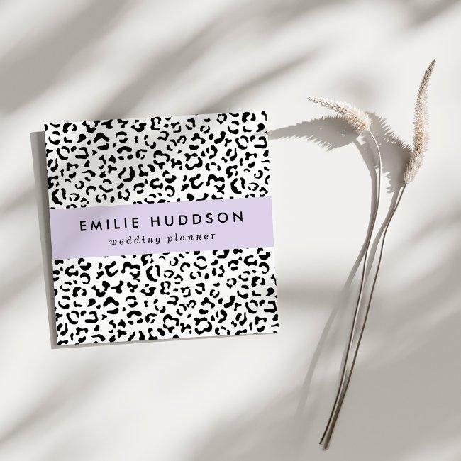 Leopard Print, Leopard Spots, Black And White Square