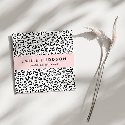 Leopard Print, Leopard Spots, Black And White Square