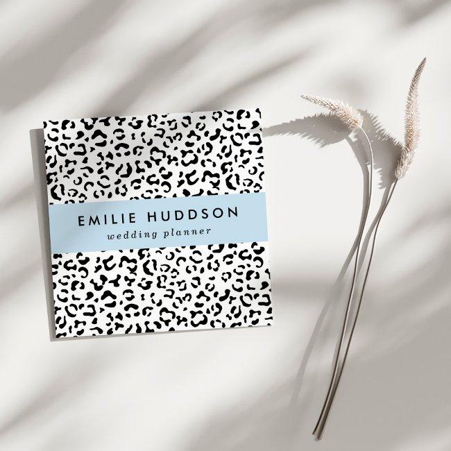 Leopard Print, Leopard Spots, Black And White Square