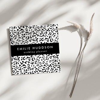 Leopard Print, Leopard Spots, Black And White Square