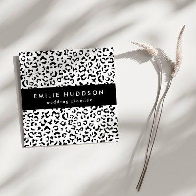 Leopard Print, Leopard Spots, Black And White Square