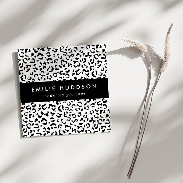 Leopard Print, Leopard Spots, Black And White Square