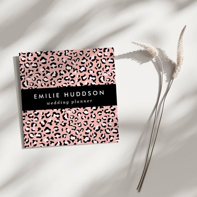 Leopard Print, Leopard Spots, Pink Leopard Square