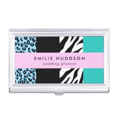 Leopard Print, Zebra Print, Animal Print, Blue  Case