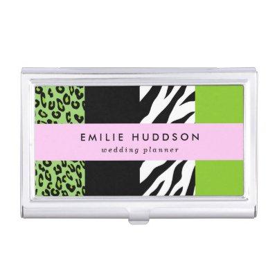 Leopard Print, Zebra Print, Animal Print, Green  Case