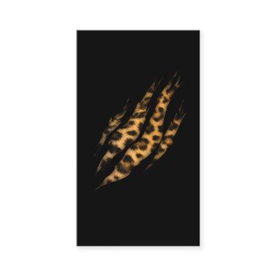 Leopard Skin Print Torn Claw