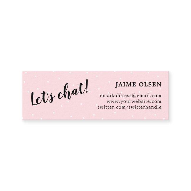Let's Chat - Pink & Black - Simple Mini