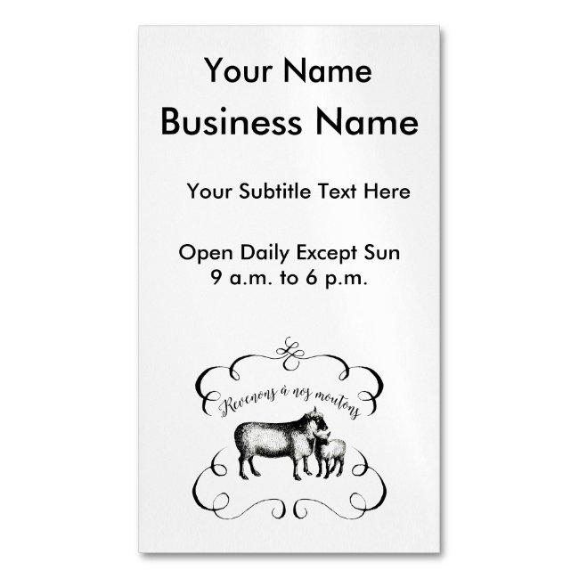 Let's Get Back to Our Sheep - Funny Vintage Farm Magnet