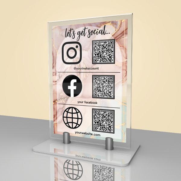 Let's Get Social Business | QR Code Table Card