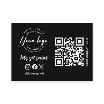 Let's get social logo Social Media website QR code