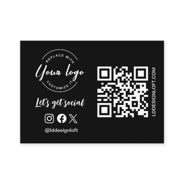 Let's get social logo Social Media website QR code