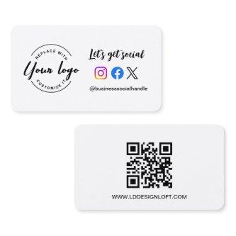 Let's Get Social Media QR code website Custom logo