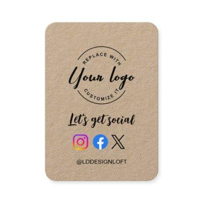 Let's Get Social Media QR code website Custom logo