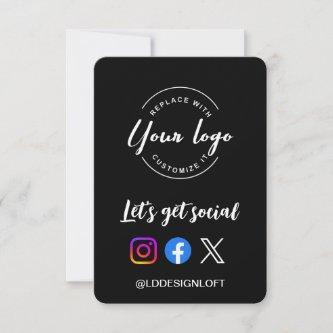 Let's Get Social Media website Custom logo QR code Invitation