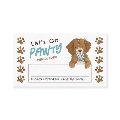 Let's Go Pawty Potty Training Rewards Punch Card