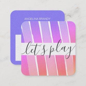 Let's Play Rainbow Playdate Mommy Calling Card