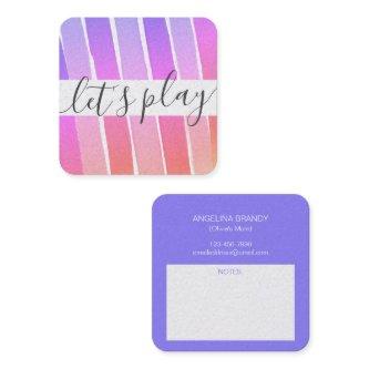 Let's Play Rainbow Playdate Mommy Calling Card