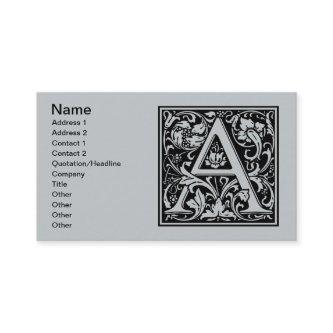 Letter A Medieval Monogram Art Nouveau