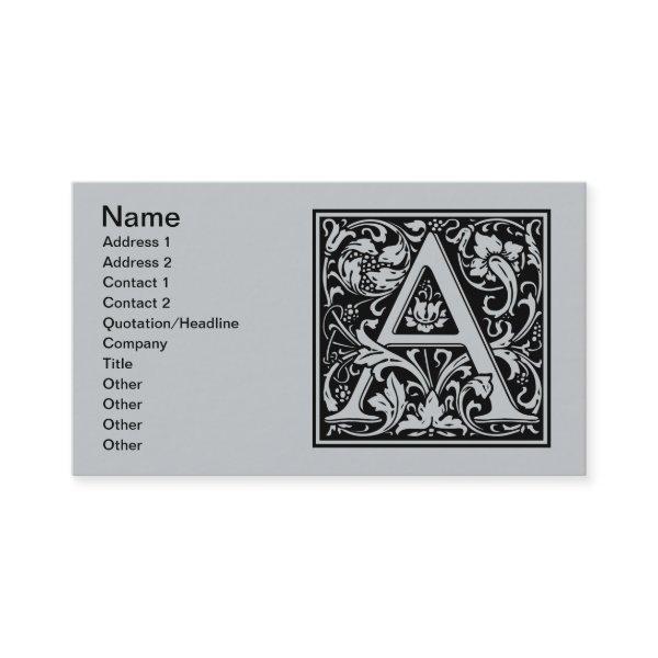 Letter A Medieval Monogram Art Nouveau