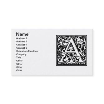 Letter A Medieval Monogram Art Nouveau