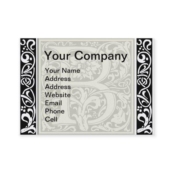 Letter B Medieval Monogram Art Nouveau