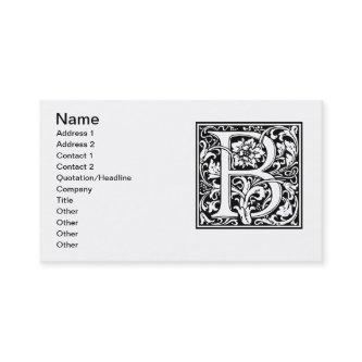 Letter B Medieval Monogram Art Nouveau