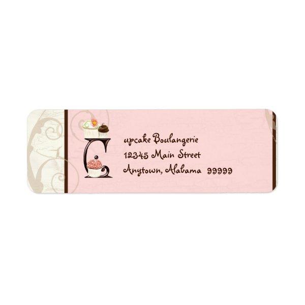 Letter C  Cupcake Business Address Mailing Labels