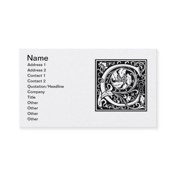 Letter C Medieval Monogram Art Nouveau