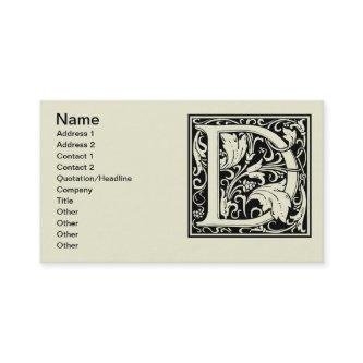 Letter D Medieval Monogram Art Nouveau