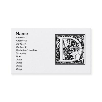 Letter D Medieval Monogram Art Nouveau