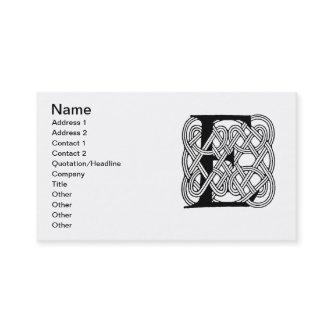 Letter E Celtic Knot Vintage Monogram