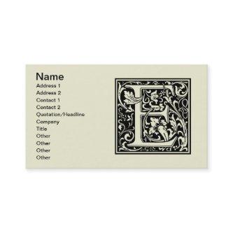 Letter E Medieval Monogram Art Nouveau