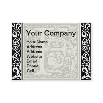 Letter F Medieval Monogram Art Nouveau
