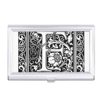 Letter F Medieval Monogram Art Nouveau  Holder