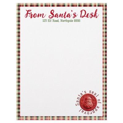 Letter from Santa with Seal Letterhead