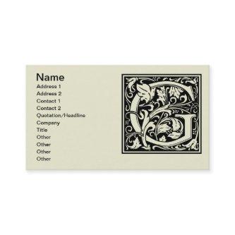 Letter G Medieval Monogram Art Nouveau
