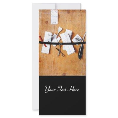 LETTER HOLDER IN WOOD MONOGRAM black brown white