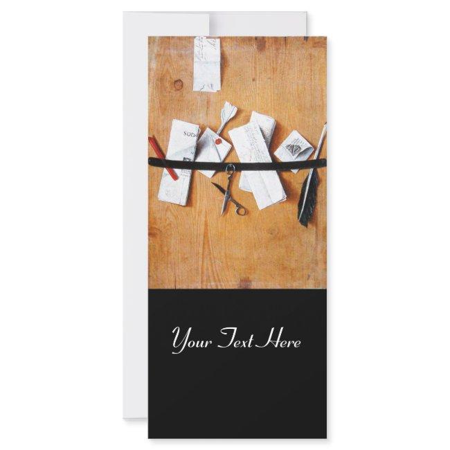 LETTER HOLDER IN WOOD MONOGRAM black brown white