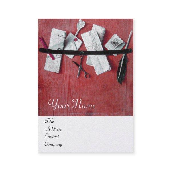 LETTER HOLDER IN WOOD MONOGRAM red platinum silver