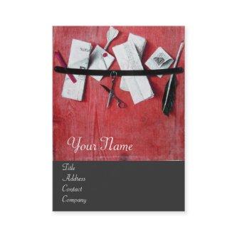 LETTER HOLDER IN WOOD MONOGRAM red white grey