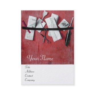 LETTER HOLDER IN WOOD MONOGRAM Red White Pearl