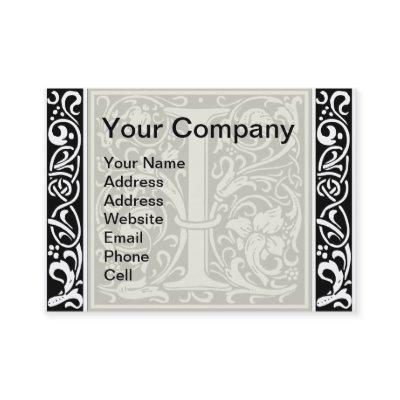 Letter I Medieval Monogram Art Nouveau
