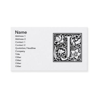 Letter J Medieval Monogram Art Nouveau