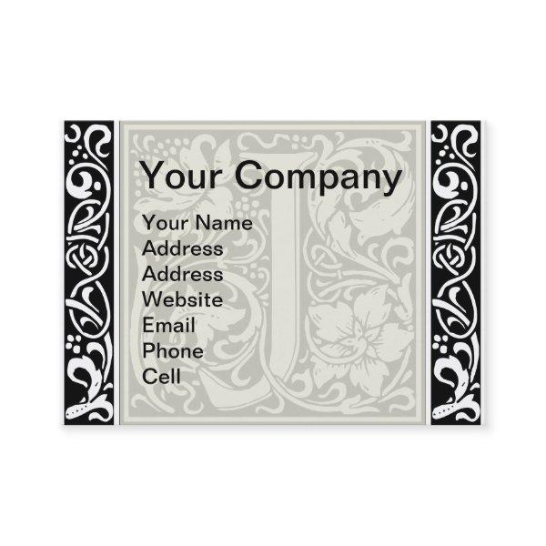 Letter J Medieval Monogram Art Nouveau