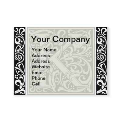 Letter K Medieval Monogram Art Nouveau