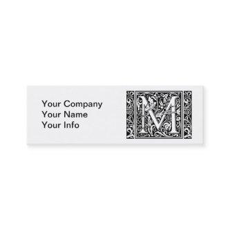 Letter M Medieval Monogram Art Nouveau Mini