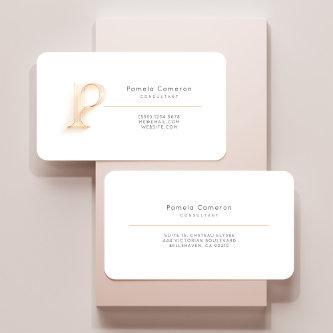 Letter P Calligraphy Gold/Black Gradient Monogram