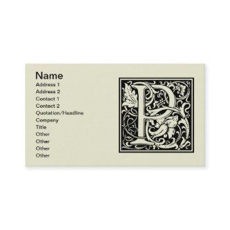 Letter P Medieval Monogram Art Nouveau