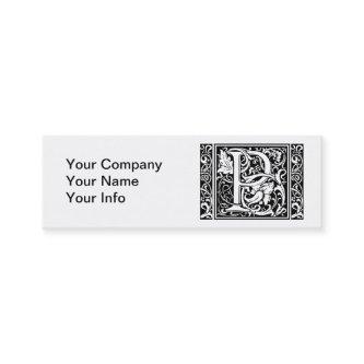 Letter P Medieval Monogram Art Nouveau Mini