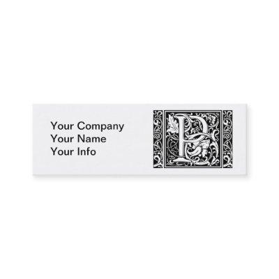 Letter P Medieval Monogram Art Nouveau Mini